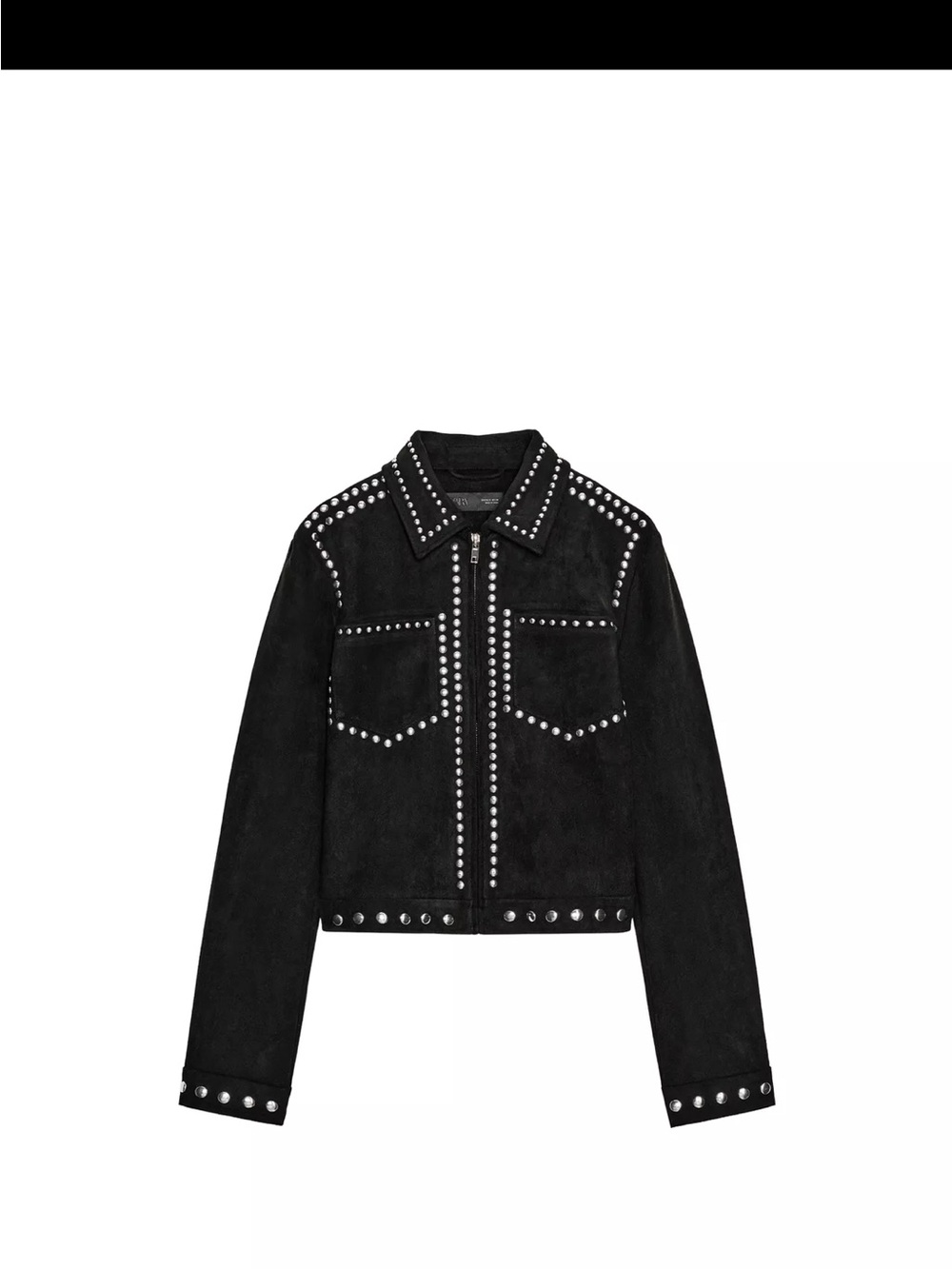 Zara Faux Suede Studded Jacket